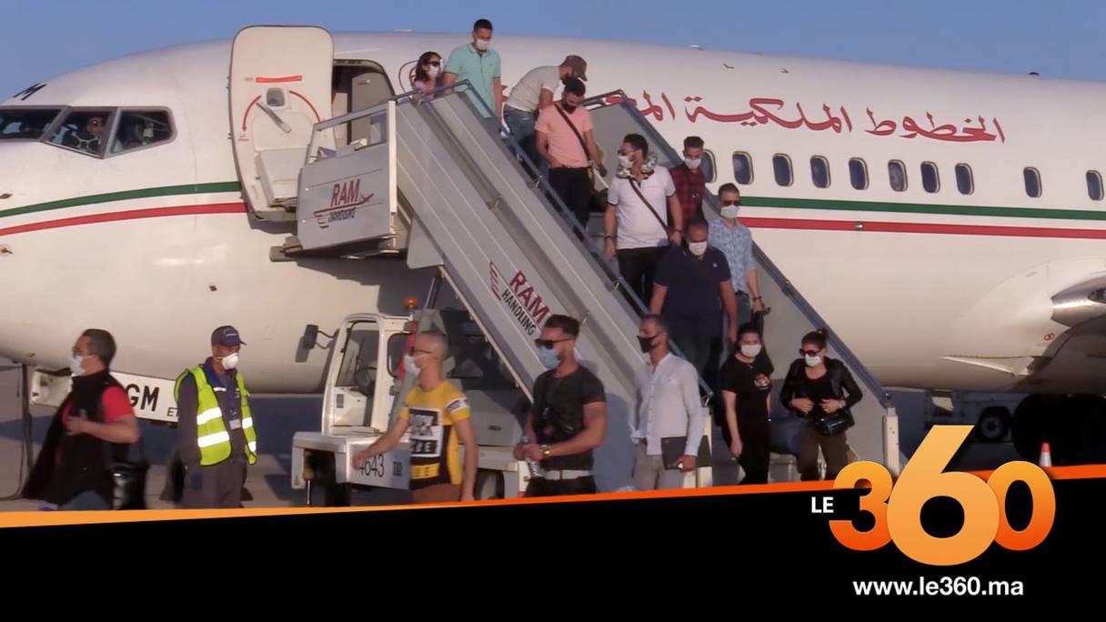 Des Marocains rapatriés de Turquie arrivent dans le Royaume ce 20 juin 2020. 
