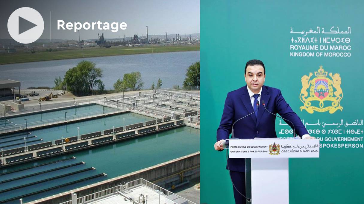 A l'occasion du point de presse consécutif à la réunion hebdomadaire du conseil du gouvernement, son porte-parole, Mustapha Baitas, a reconnu que le plan de dessalement des eaux de mer est devenu prioritaire, à Rabat, jeudi 3 février 2022.
