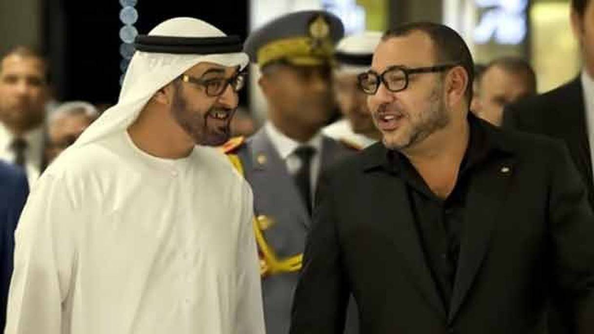 Cheikh Mohammed Bin Zayed Al-Nahyan et le roi Mohammed VI.
