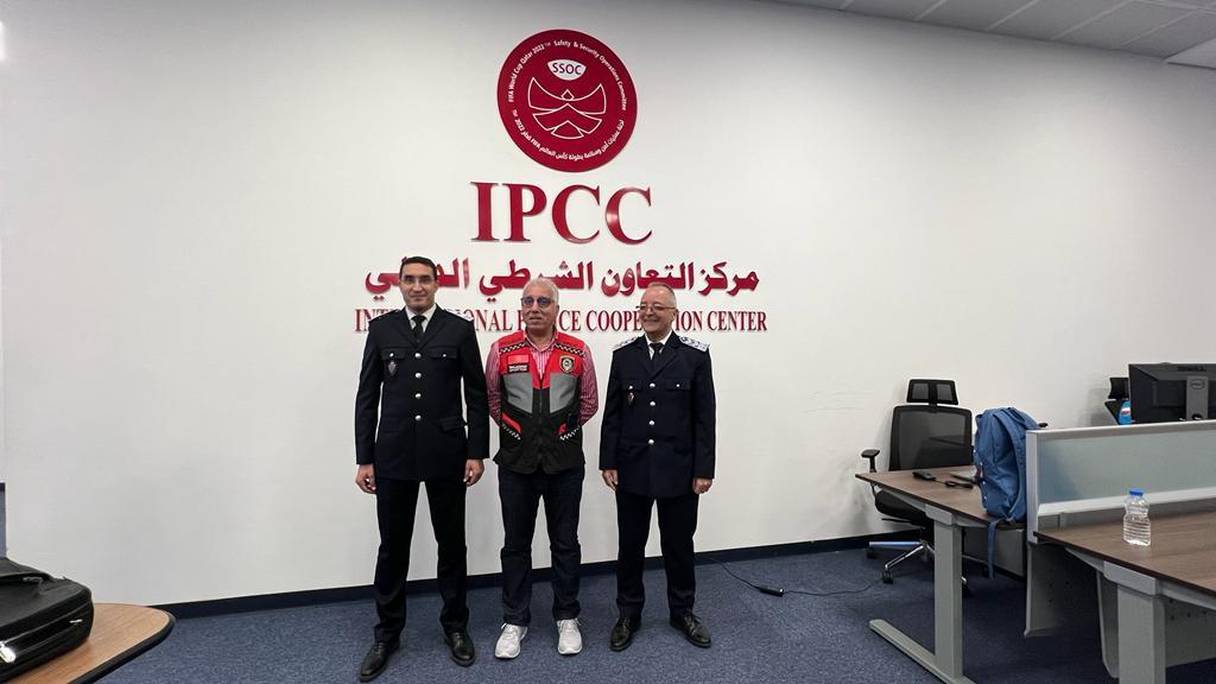 Des membres de la délégation marocaine lors de l'inauguration du Centre international de coopération policière, le samedi 19 novembre à Lekhwiya.
