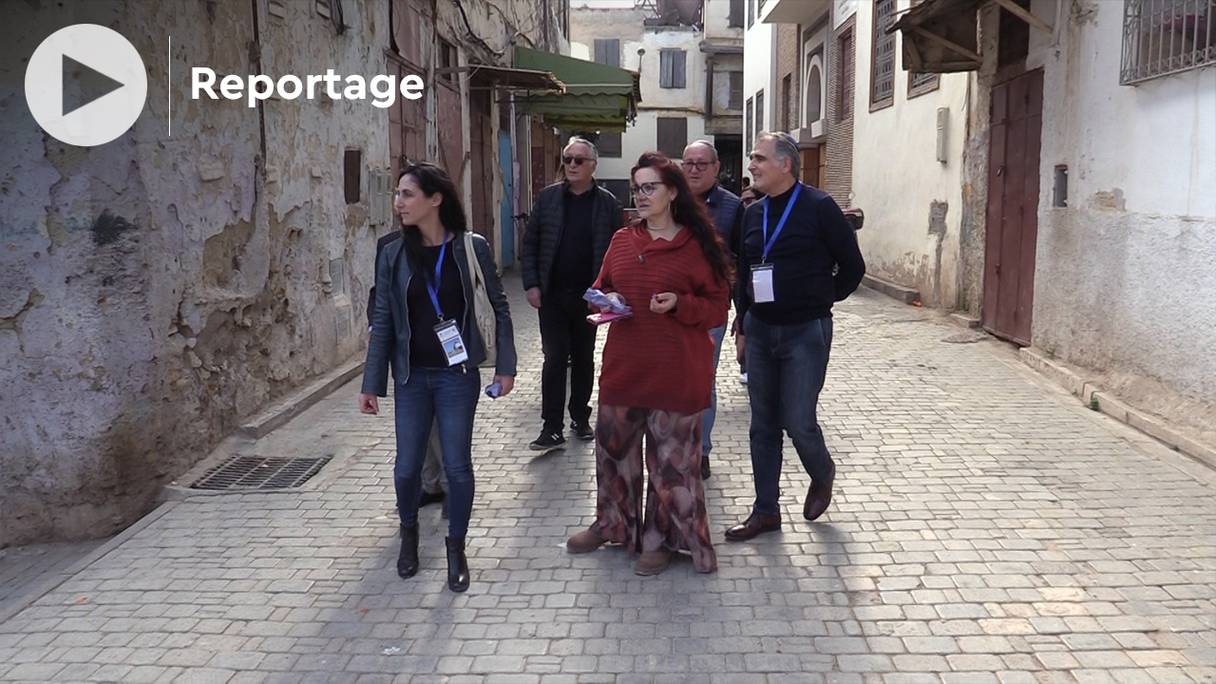 Des membres de la communauté juive résidant en France lors de la visite guidée à Fès, «Retour aux sources», dimanche 20 février 2022.
