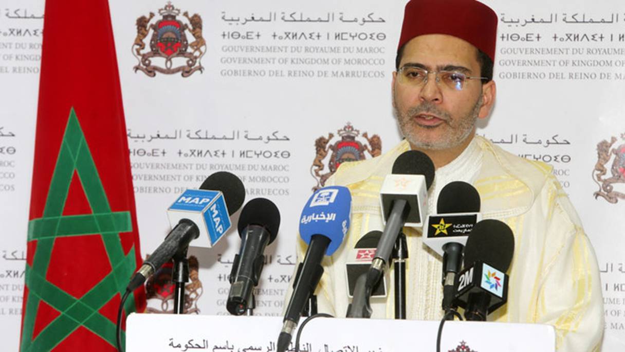 Le ministre de la Communication, porte-parole du gouvernement, Mustapha El Khalfi.
