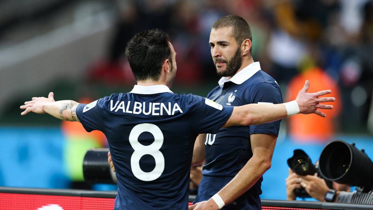 Mathieu Valbuena et Karim Benzema.
