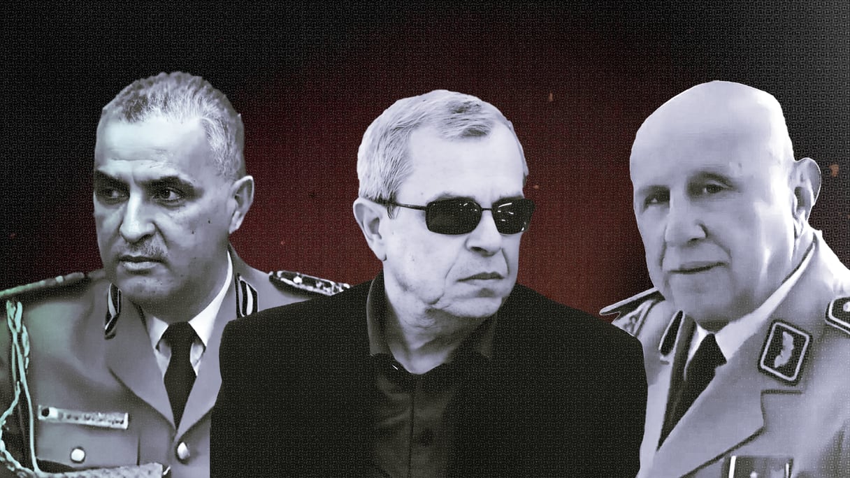 De gauche à droite, les généraux algériens Nacer El Djen, Toufik et  Djebbar Mhenna. (Y.El Harrak/Le360)