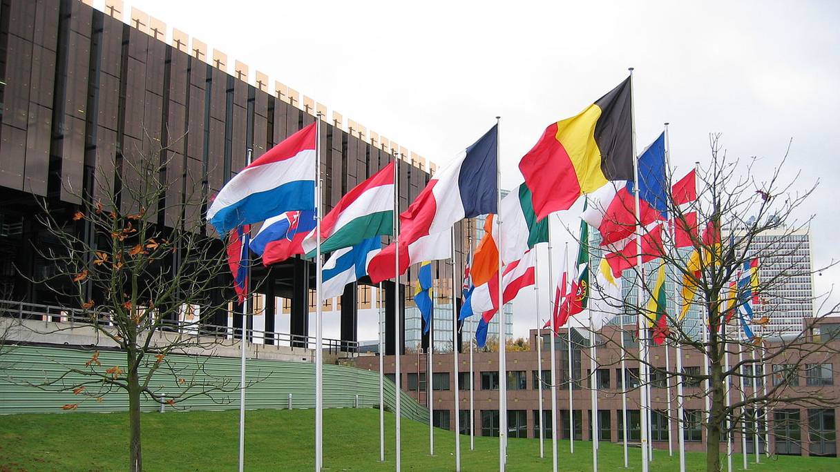 Bâtiments de la Cour de justice de l'Union européenne à Kirchberg, au Luxembourg. 

