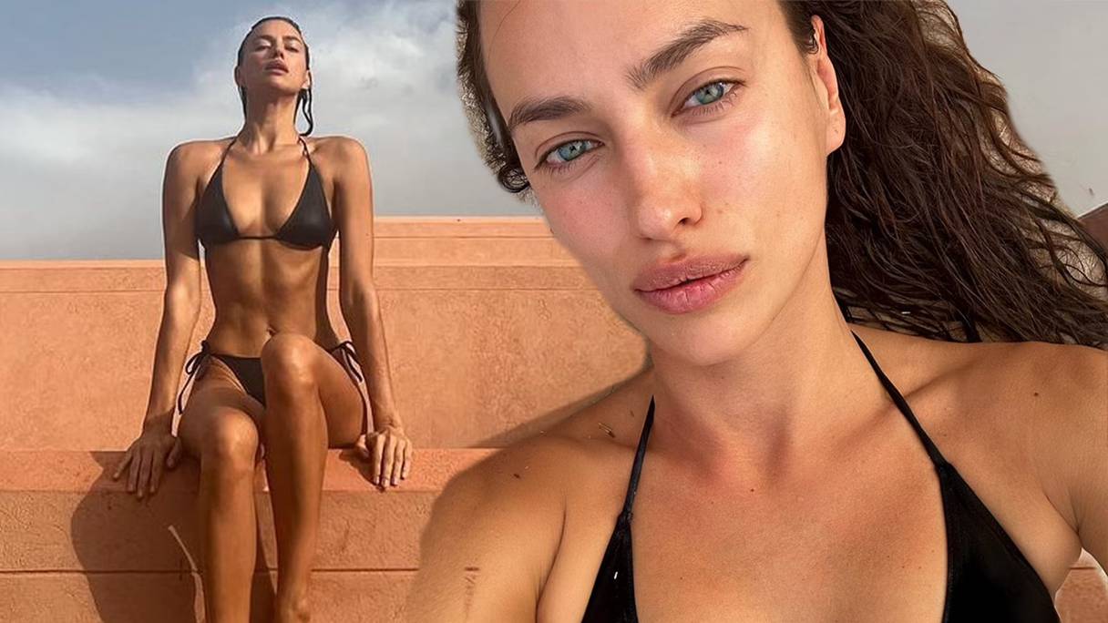 La mannequin russe Irina Shayk en vacances à Marrakech, en juillet 2023.
