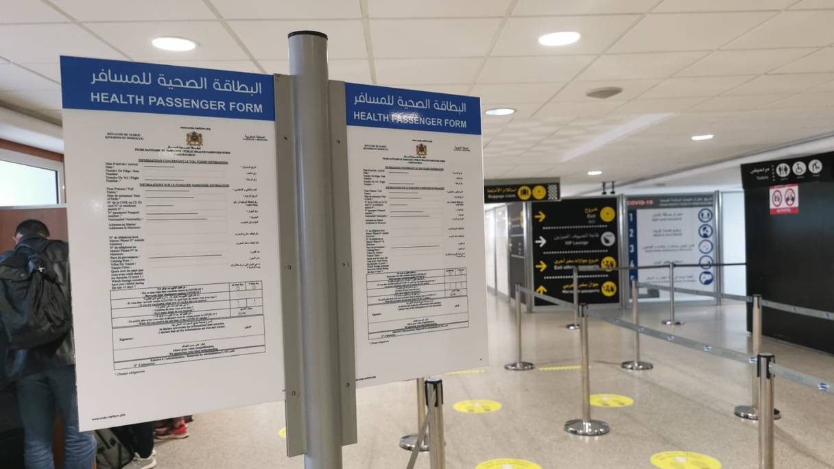Les conditions d'accès au territoire marocain rappelées à l'aéroport.
