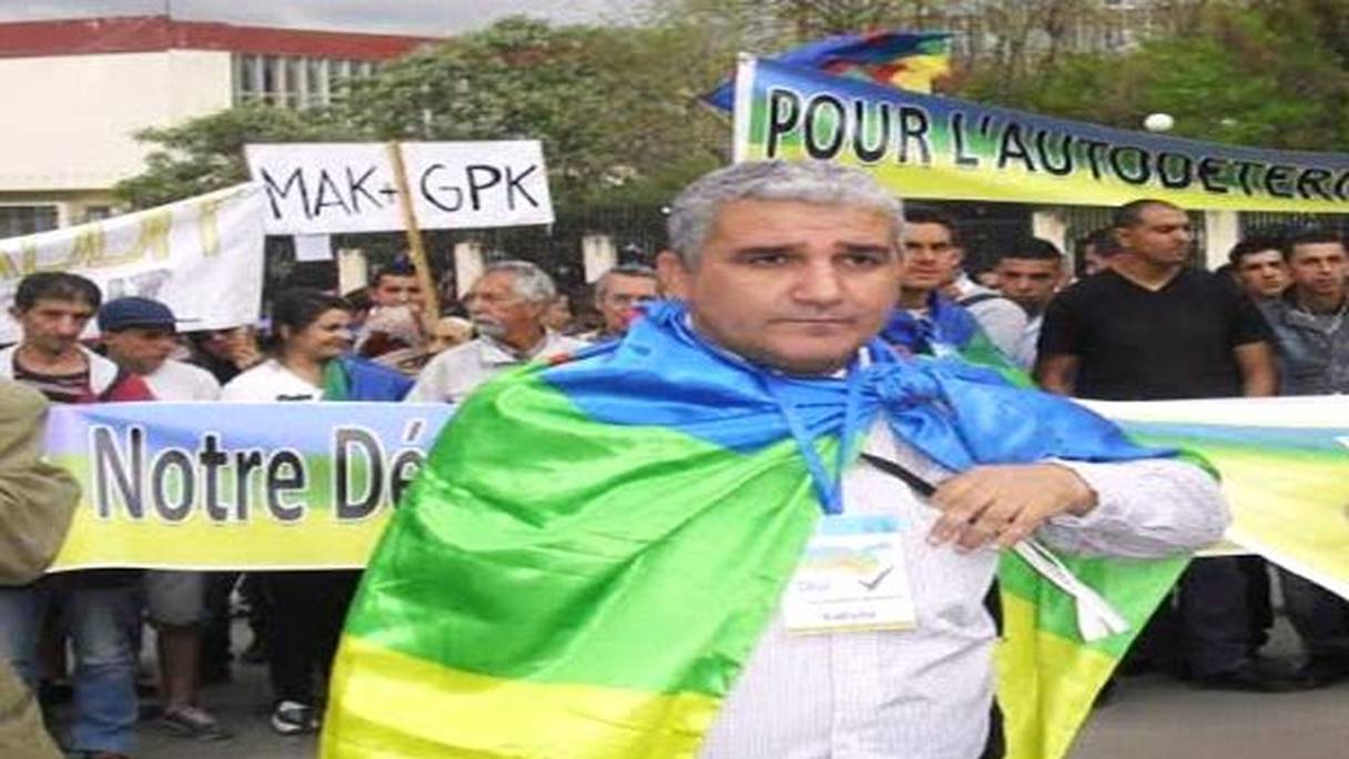 Bouaziz Ait-Chebib, président du Mouvement pour l'autodétermination de la Kabylie (MAK).
