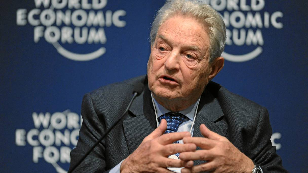 Georges Soros intervenant au World Economic Forum.
