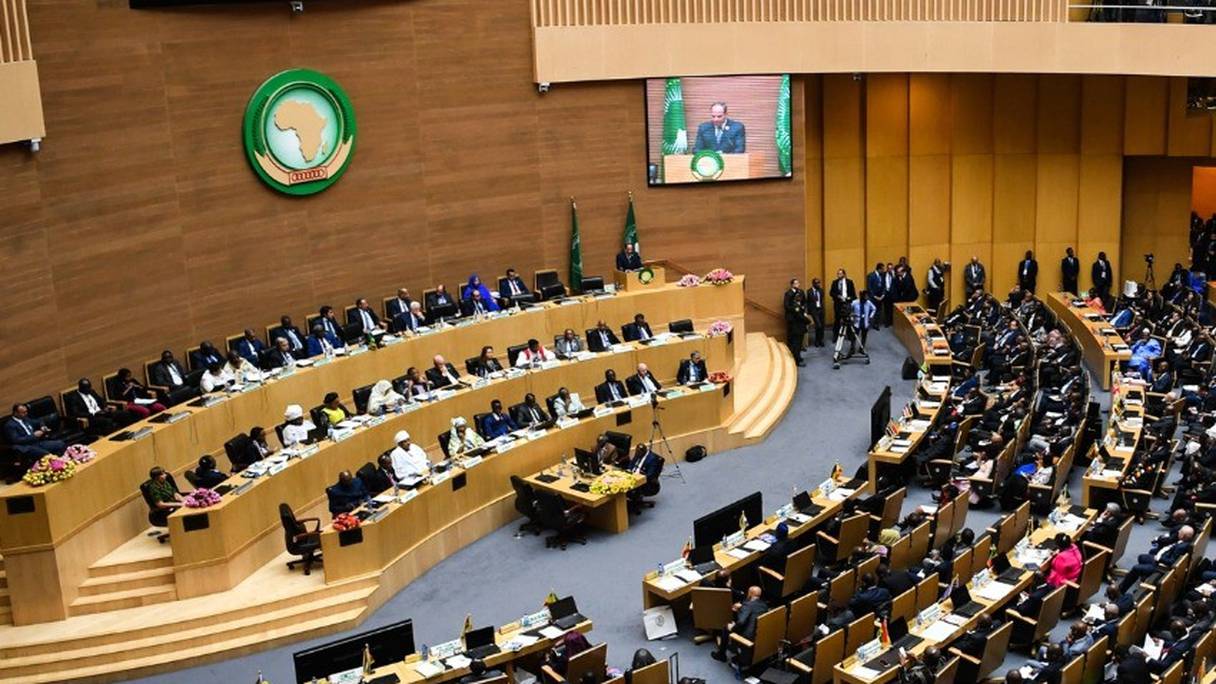 Les membres de l'UA réunis  lors du 35e sommet de l'union, prévu les 5 et 6 février 2022 à Addis-Abeba, en Ethiopie. 
