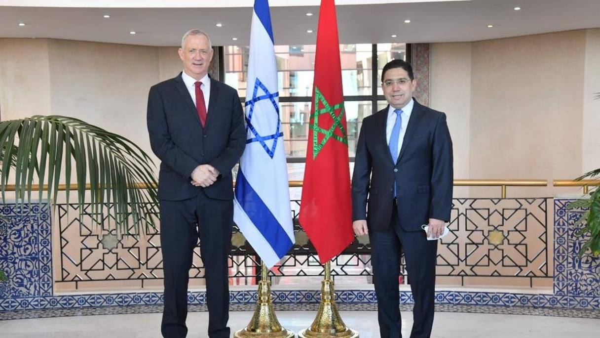 Le ministre israélien de la Défense, Benny Gantz, a été accueilli, ce mercredi 24 novembre 2021, par le ministre des Affaires étrangères, de la Coopération africaine et des Marocains résidant à l'étranger, Nasser Bourita.
