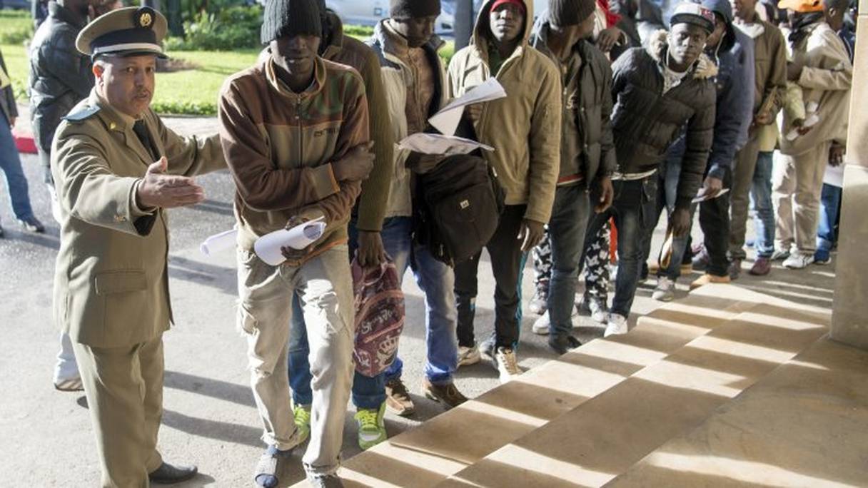 Opération de régularisation des migrants subsahariens au Maroc.
