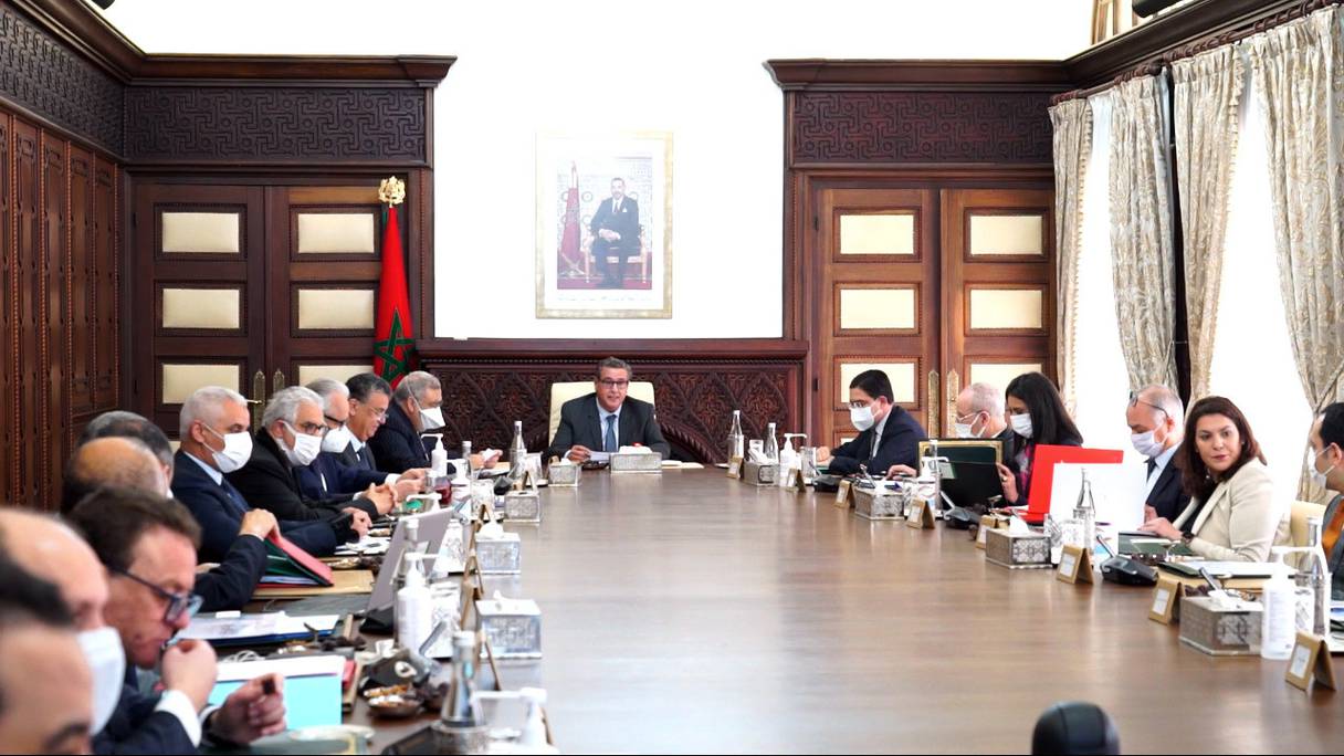 Conseil du gouvernement, présidé par Aziz Akhannouch.