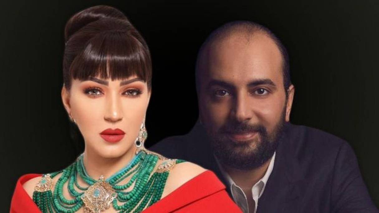 La chanteuse, Asmaa Lamnawar, et son ex-mari, le compositeur tunisien, Issam Chraiti.
