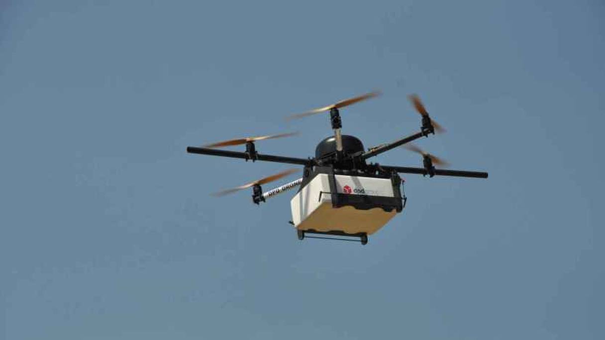 Un drone transportant de la drogue à Sebta.
