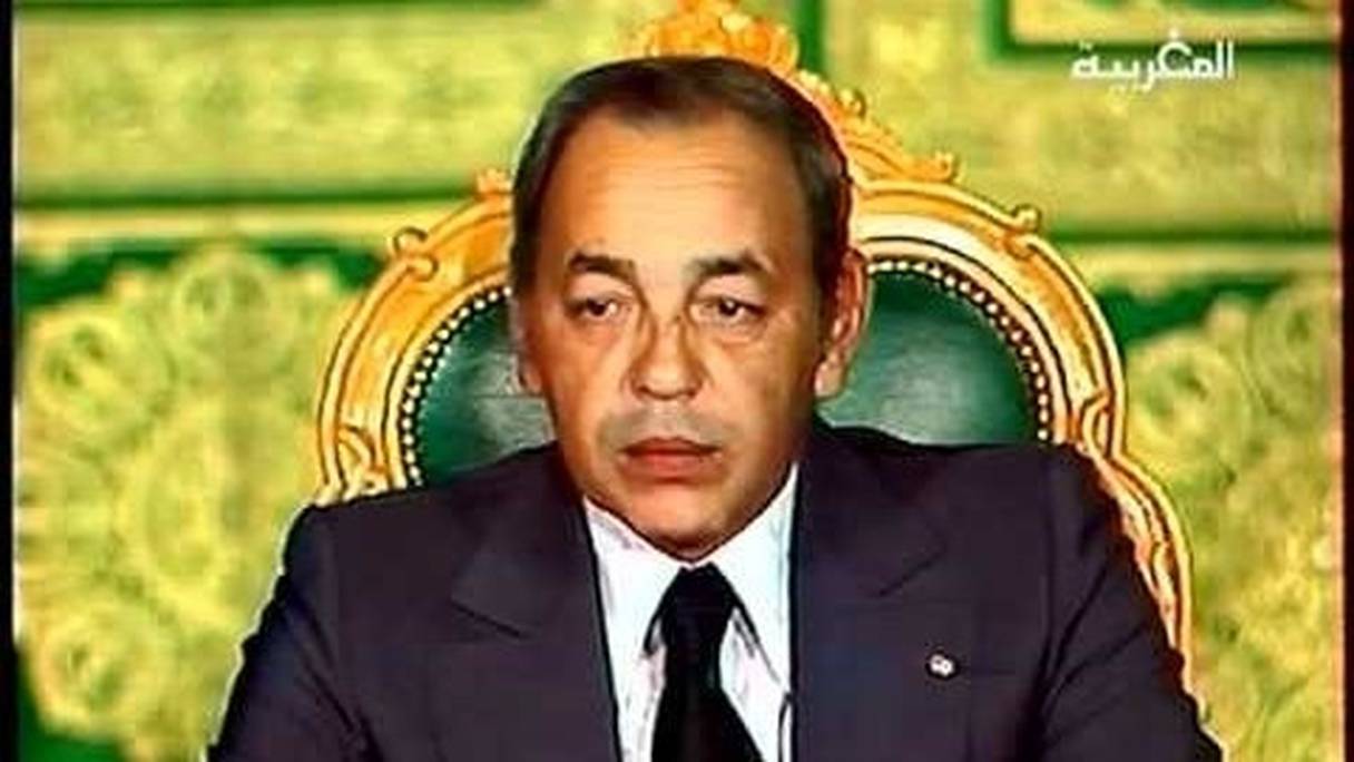 Feu le Roi Hassan II, artisan de la Marche verte. 
