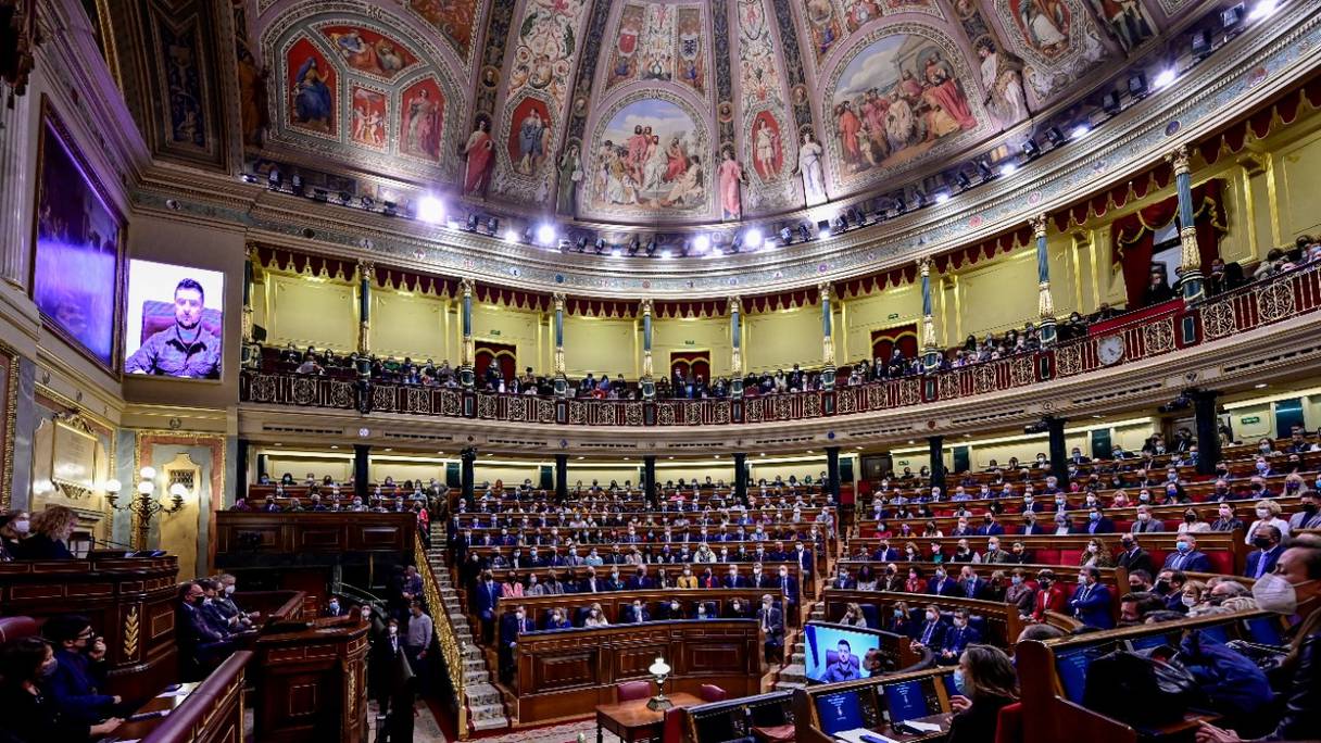 Chambre basse du Parlement espagnol, Madrid, le 5 avril 2022.
