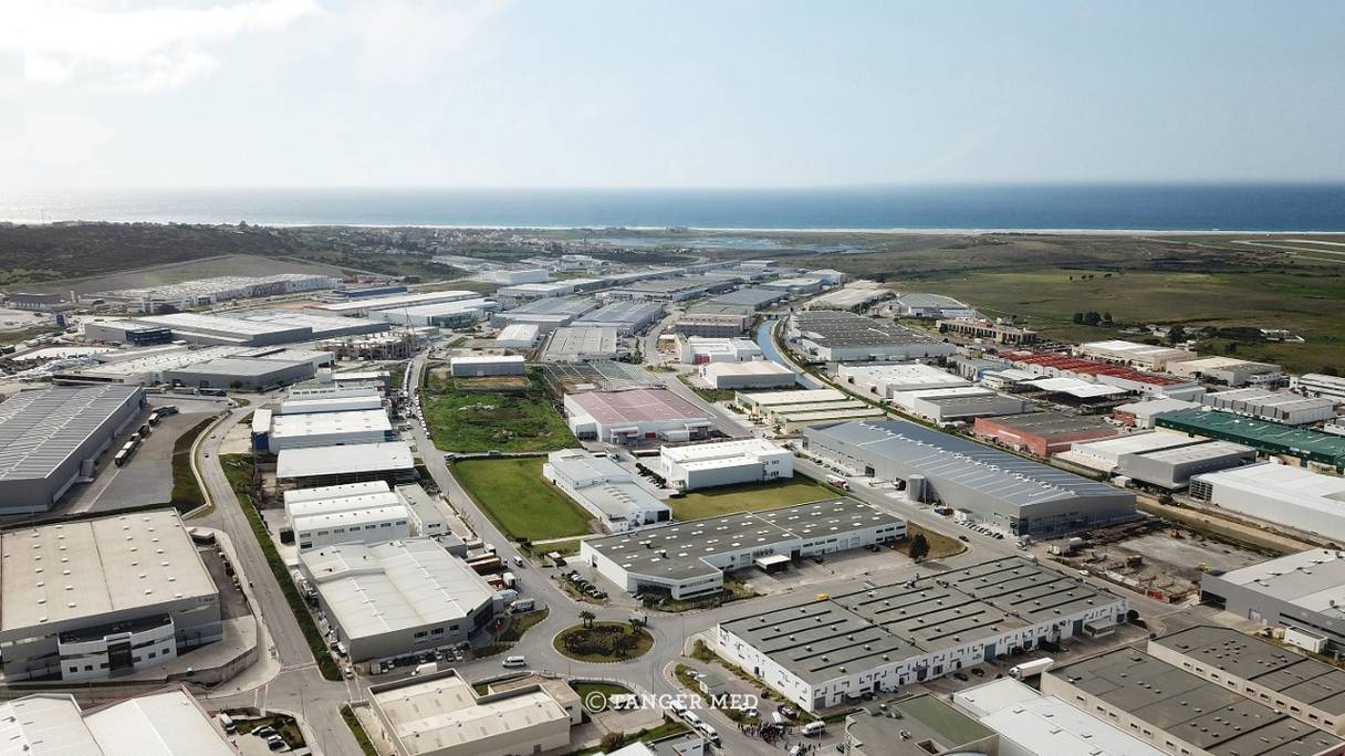 Une vue de Tanger Med zones, réseau de parcs industriels et logistiques.
