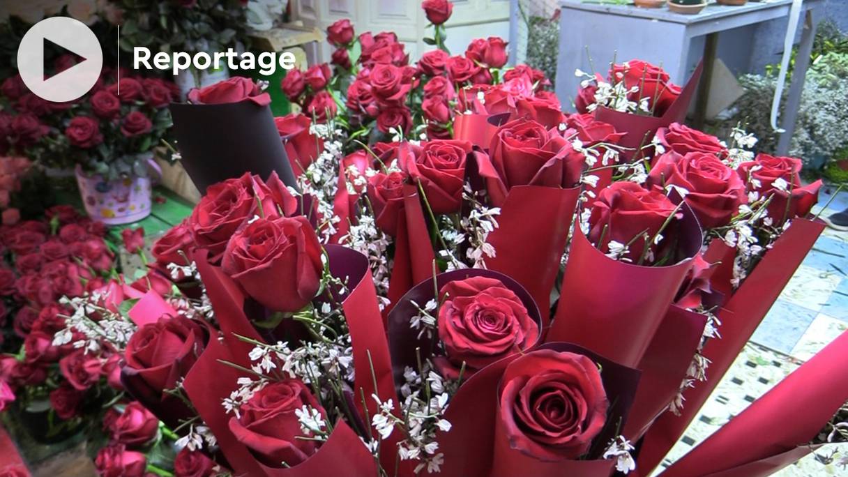 A Tanger, le jour de la Saint-Valentin, les fleuristes se réjouissent.
