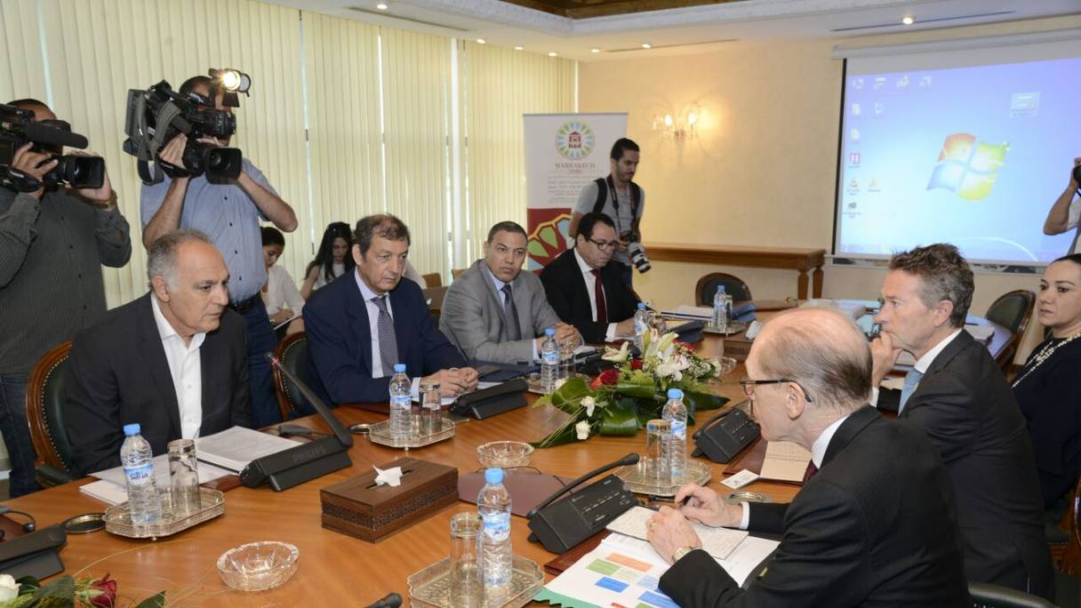 Première entrevue entre Salaheddine Mezouar et Richard Kinley, secrétaire exécutif adjoint de la CCNUCC. Rabat 18 Août.
