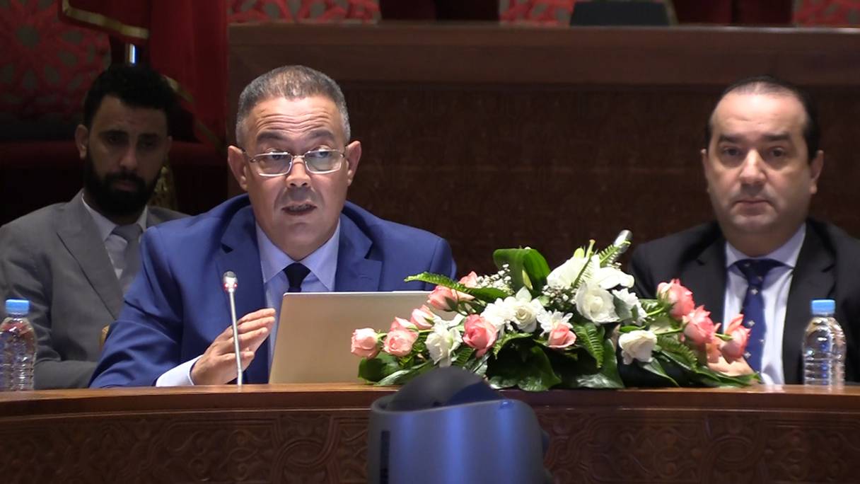 Fouzi Lekjaa, ministre délégué chargé du Budget, mardi 11 octobre 2022 au Parlement.
