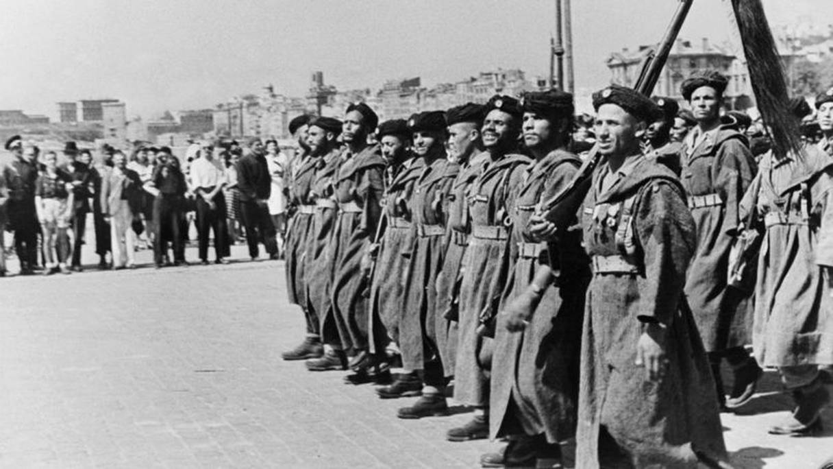 Soldats de l'"Armée d'Afrique" au débarquement du 15 aout 1944
