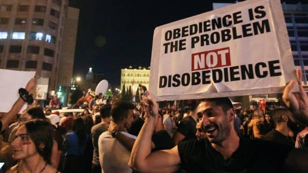 Lors d'une récente manifestation contre le gouvernement au Liban.
