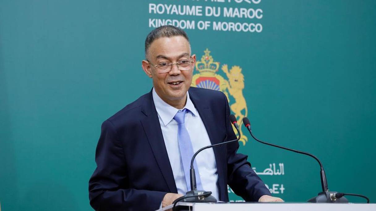 Le ministre délégué chargé du Budget, Fouzi Lekjaa, lors du point de presse du porte-parole du gouvernement, le 9 juin 2022.
