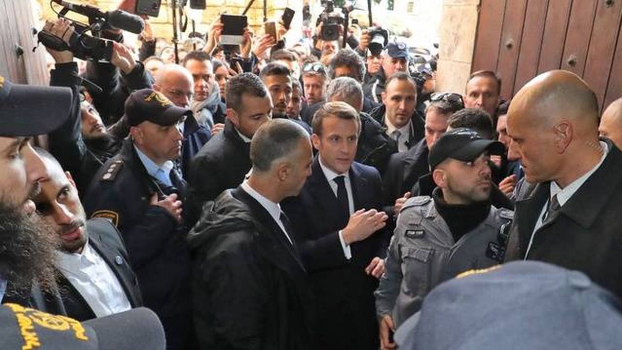 Le président français Emmanuel Macron à Jérusalem.
