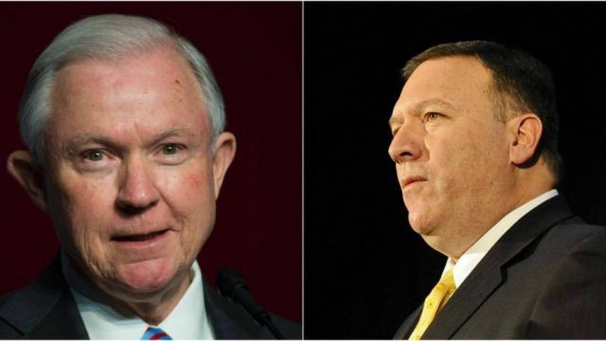 Jeff Sessions et Mike Pompeo.
