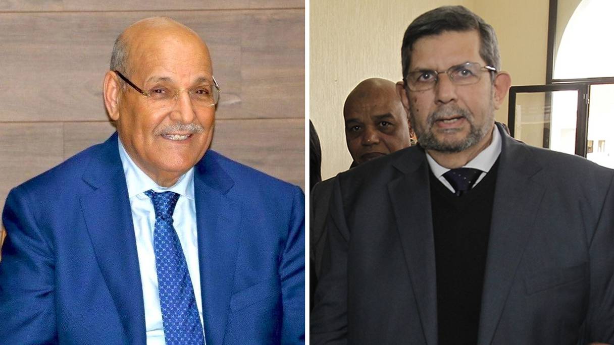 Hamdi Ould Errachid et Abdelouahed El Fassi, deux ténors du parti de l'Istiqlal.
