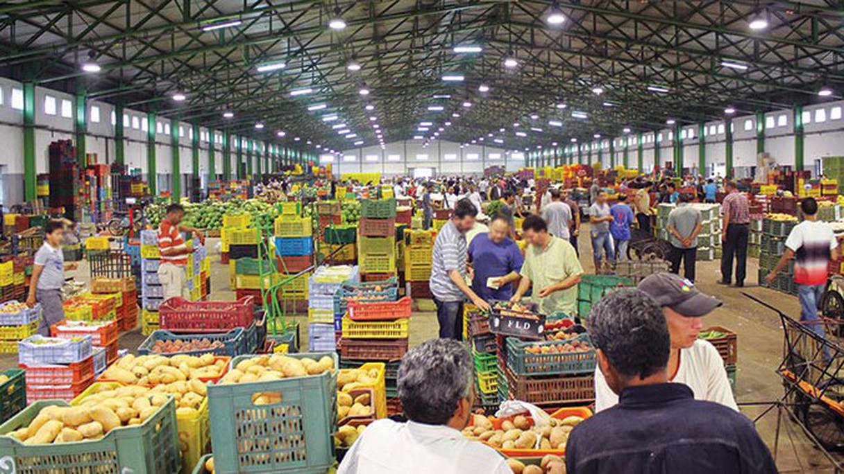 Le marché de gros des fruits et légumes de Casablanca.
