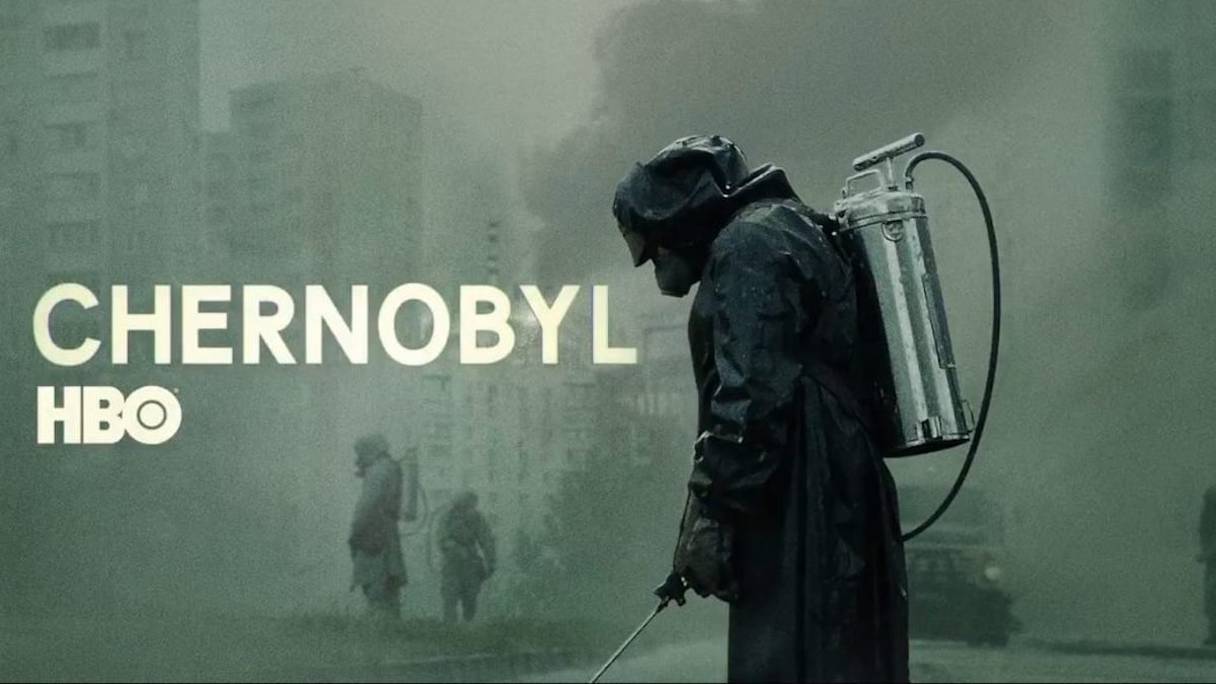 Affiche de la série "Tchernobyl", "Chernobyl" en anglais.
