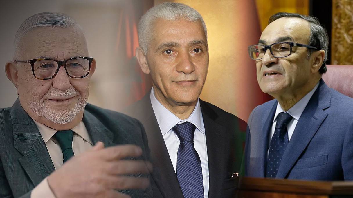 Abdelouahed Radi (à gauche), Rachid Talbi Alami (au centre) et Habib El Malki, ont tous les trois occupé le perchoir à la Chambre des représentants.
