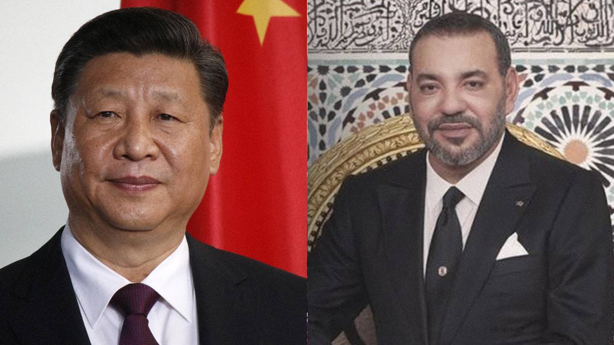Le roi Mohammed VI et le président de la République populaire de Chine, Xi Jinping.
