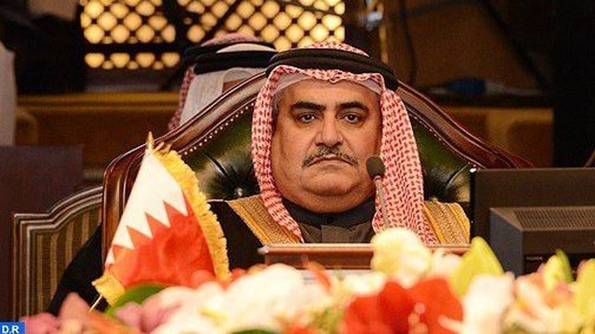 Cheikh Khalifa Ben Ahmed Al Khalifa, ministre des Affaires étrangères du Bahrein.
