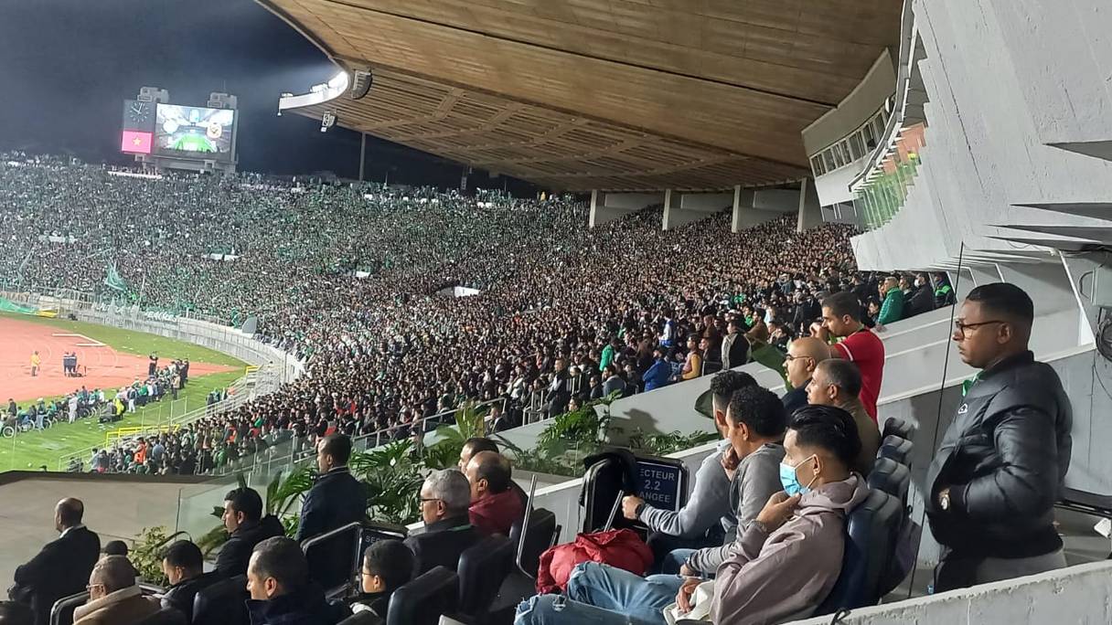 Le complexe Mohammed V a fait le plein lors du match Raja-Ahly, le 22 avril 2022.
