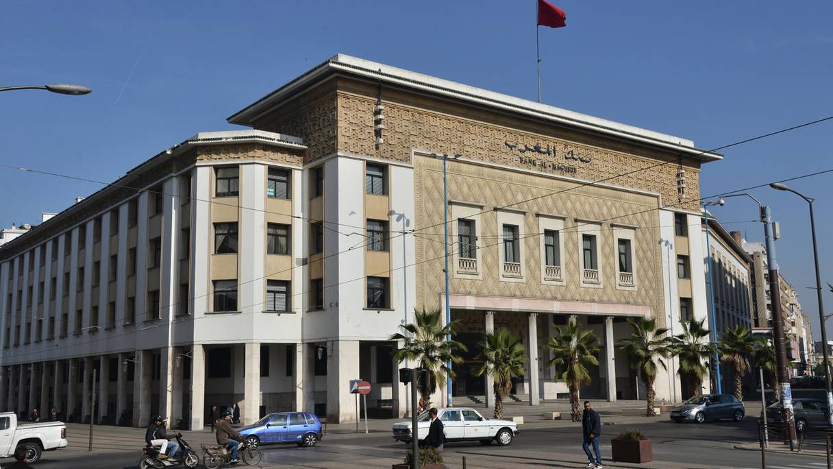 Succursale de Bank Al-Maghrib, avenue Hassan II, à Casablanca. 
