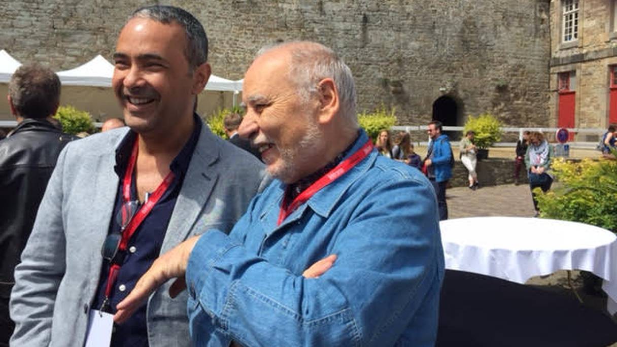 Tahar Ben Jelloun et Kamel Daoud en mai dernier au Festival Etonnants Voyageurs à Saint-Malo.
