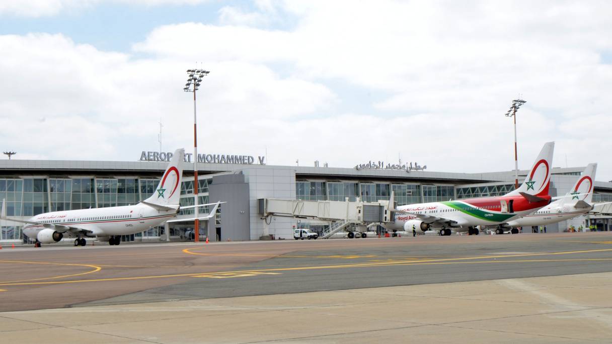 Des appareils de Royal Air Maroc à l'aéroport Mohammed V de Casablanca. 
