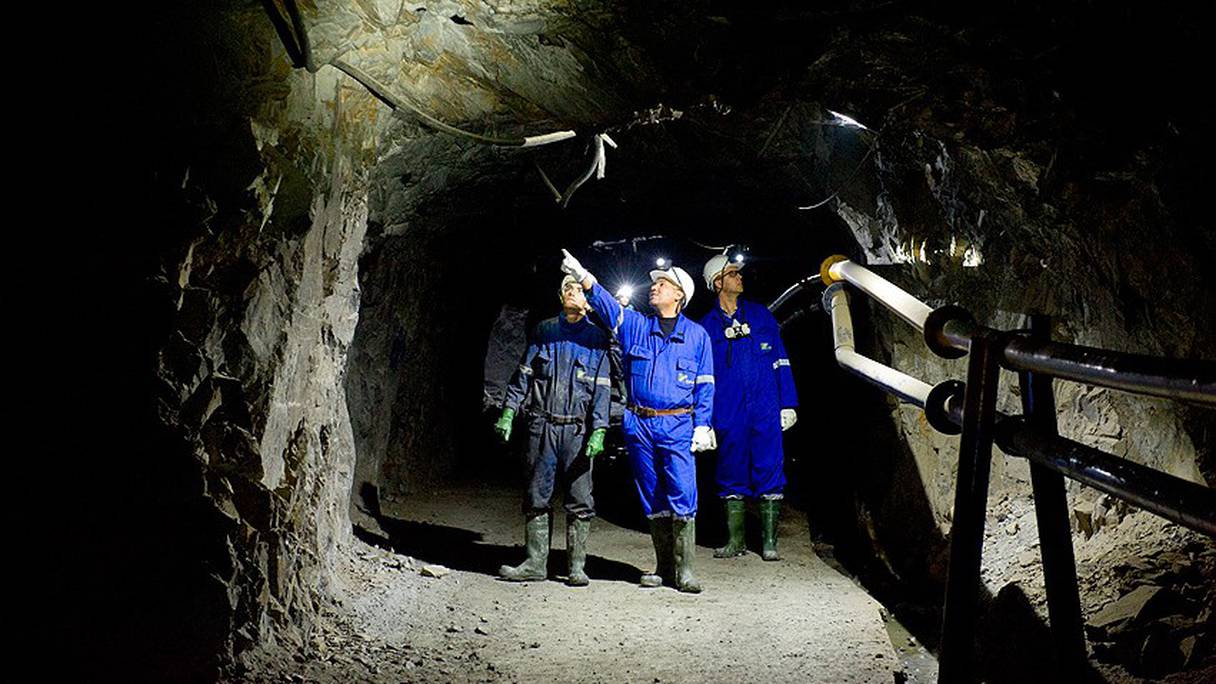 A l'intérieur d'une mine exploitée par le groupe Managem. 
