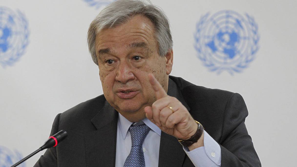 Antonio Guterres, le secrétaire général de l’Organisation des Nations unies. 
