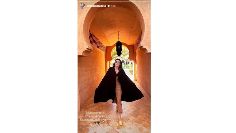 Maria Sharapova, en vacances au Maroc, le 03 janvier 2024.