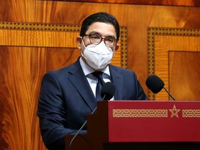 Nasser Bourita, au cours d'une séance de questions orales à la Chambre des représentants, à Rabat.