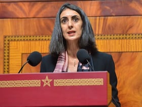 Nadia Fettah Alaoui, ministre de l'Économie et des finances, lors d'une séance plénière consacrée à la présentation du PLF 2023.