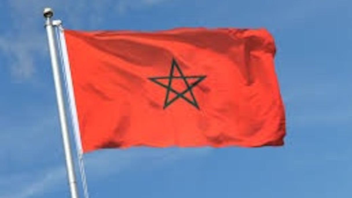 Le drapeau du Royaume du Maroc.