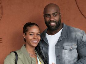 Teddy Riner et son épouse Luthna Plocus.