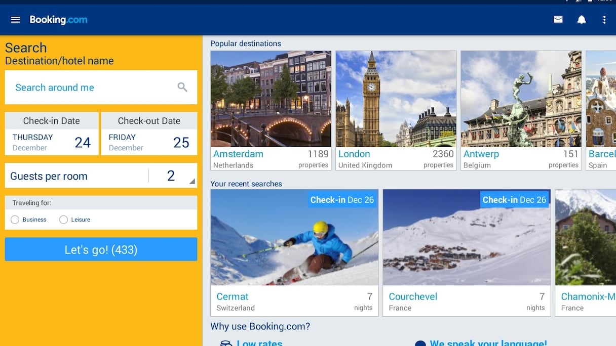 Booking.com est une filiale du groupe américain Priceline.