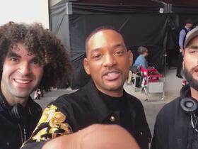 Will Smith entouré de Adil El Arbi et Bilall Fallah