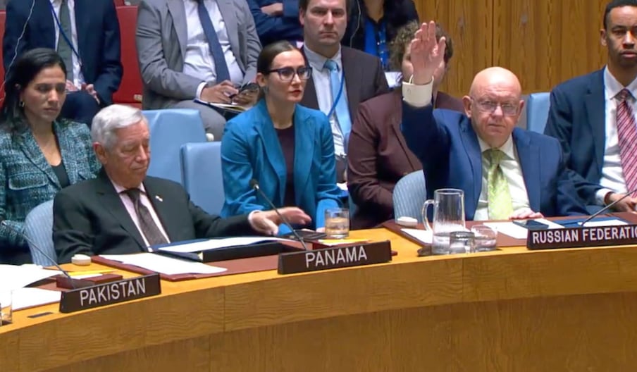 Vassili Nebenzia, représentant permanent de la Fédération de Russie auprès de l'ONU, lors du vote du vendredi 30 octobre 2026.